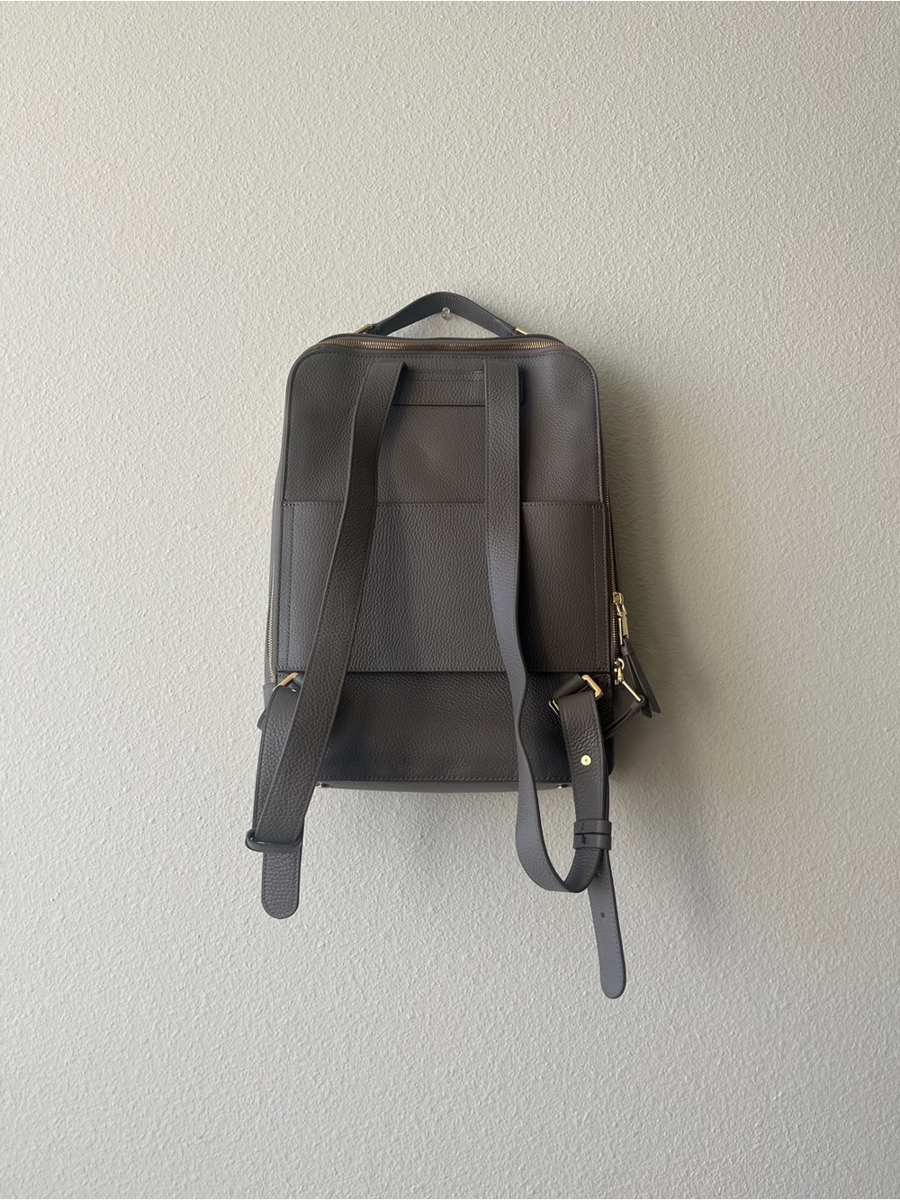 Quince Marlow Leather Laptop Backpack with Gold Hardware - Picture 11 of 12